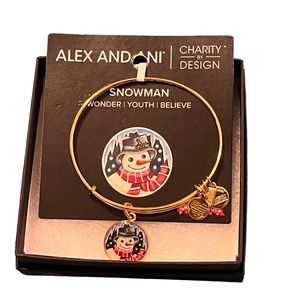 Alex and Ani Snowman Bangle Bracelet